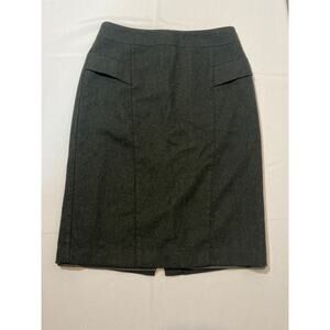 Chic & Professional Ann Taylor Wool Blend Pencil Skirt Women’s Size 2 Dark Gray